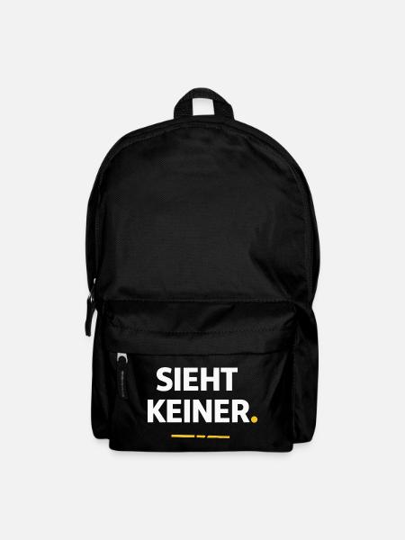 Sieht keiner. – Lustiges Handwerker Shirt - Rucksack - Schwarz