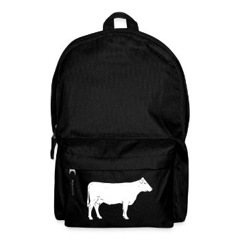 Kuh Rind Bauernhof Landwirt Vektor - Rucksack - Schwarz - Vorne