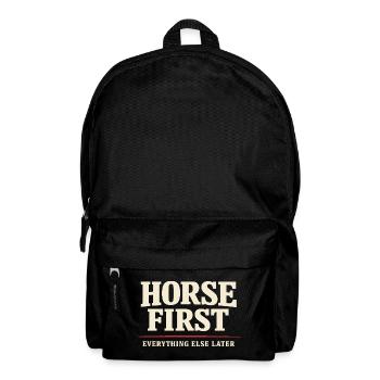 Horses Lifestyle Equestrian Identity Proud Horse - Backpack - black - Front