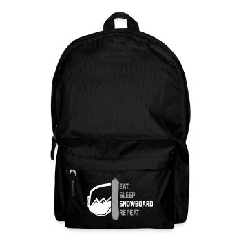 Snowboarden Snowboarder Iss, schlaf Snowboard - Rucksack - Schwarz - Vorne
