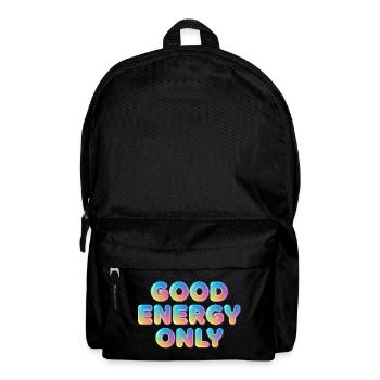 Nur Gute Energie – bunte 3D Typo - Rucksack - Schwarz - Vorne