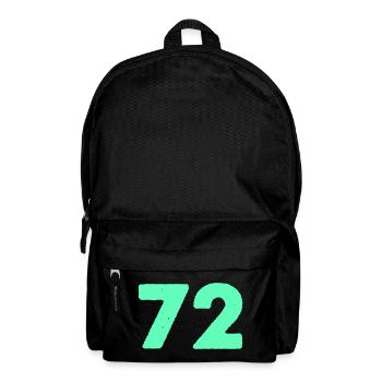 Neon Number 72 Mint Graphic - Backpack - black - Front