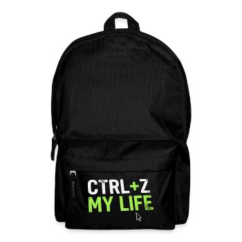 Developer Fun Shirt, CTRL + Z My Life  - Rucksack - Schwarz - Vorne