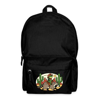 Cactus Cowboy: Frog Rides Raccoon - Backpack - black - Front