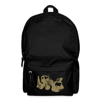 Chargeuse sur pneus d’excavatrice Opérateur d’équipement de construction Silhouette - Sac à dos - noir - Devant