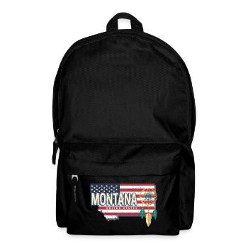 Souvenir de carte des États-Unis du Montana, États-Unis - Sac à dos - noir - Devant