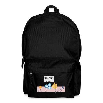 Thank you flower greeting - Backpack - black - Front
