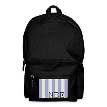 Nee Pastel Stripe Font - Backpack - black - Front