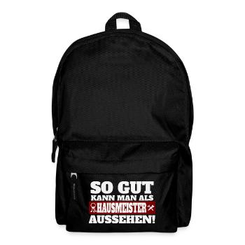 So gut kann man als Hausmeister aussehen - Rucksack - Schwarz - Vorne