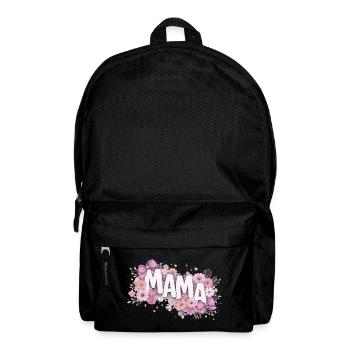 MAMA Pastel Flowers and Pink Bows | Style Chic - Backpack - black - Front