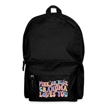 Révélation du genre : Rose ou bleu Mamie t’aime - Sac à dos - noir - Devant