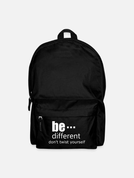 Be different - Dont twist yourself - Rucksack - Schwarz