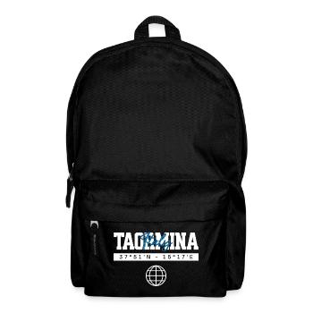 Taormina Italien Koordinaten Reise Souvenir - Rucksack - Schwarz - Vorne