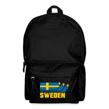 Suède / Suède - Drapeau / Cadeau - Sac à dos - noir - Devant