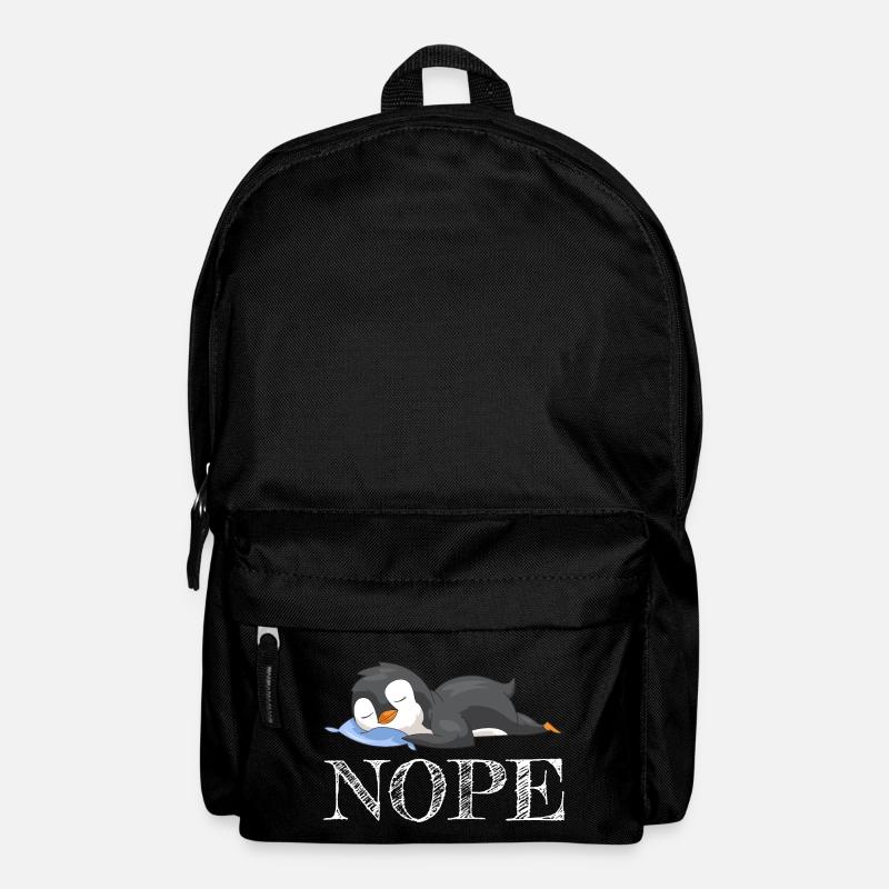 Penguin Gift Sleeping No Nope Bird Gift - Backpack - black