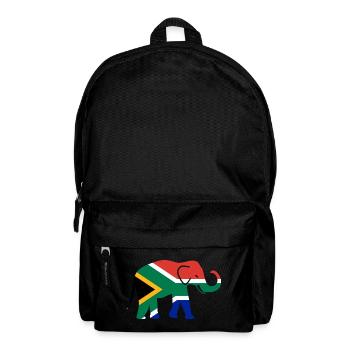 South Africa Flag Afrikaans Suid-Africa Elephant - Backpack - black - Front