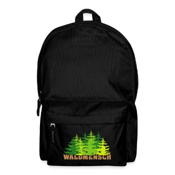 waldmensch wälder baum bäume geschenkidee - Rucksack - Schwarz - Vorne