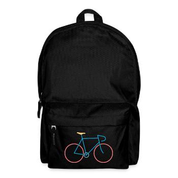 Rennrad rot blau - Rucksack - Schwarz - Vorne