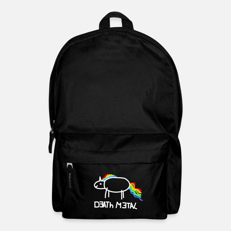 Death Metal Einhorn Musik - Rucksack - Schwarz