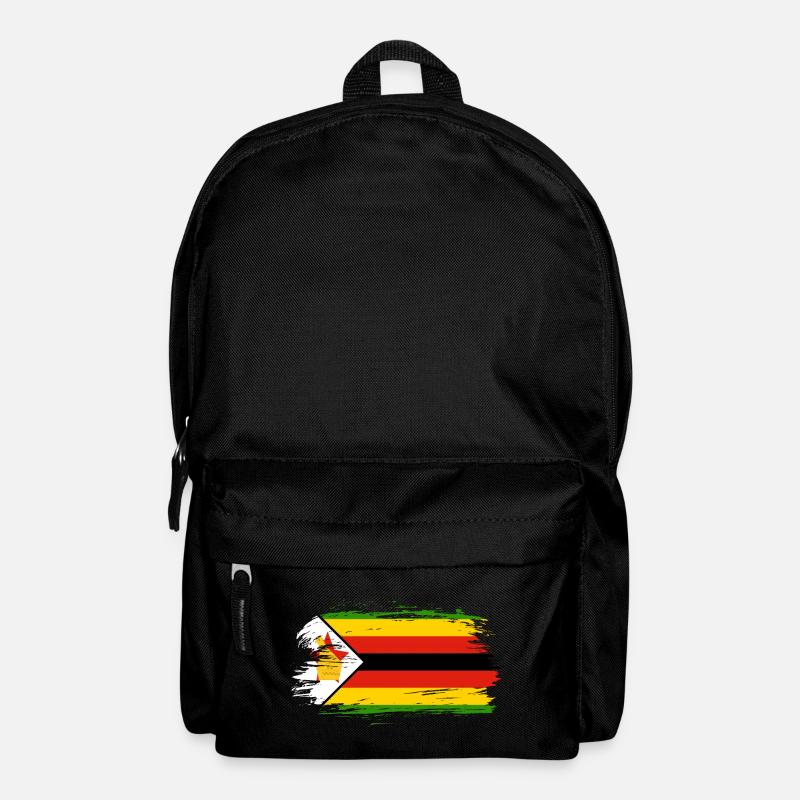 Zimbabwe flag banner - Backpack - black