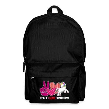 Peace Love Unicorn - Backpack - black - Front