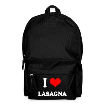 J'adore les lasagnes - Sac à dos - noir - Devant