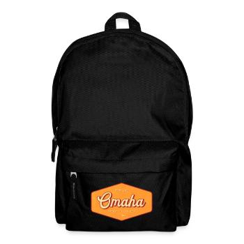 Omaha Retro Badge: Gateway to the West - Rucksack - Schwarz - Vorne