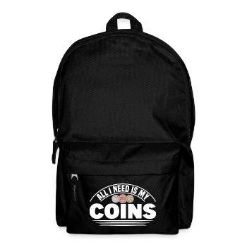 Coin Collector Numismatics Coin Collecting Coin Collection - Backpack - black - Front