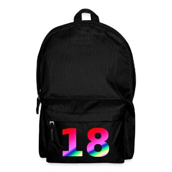oberteile geburtstag, 18 rosatöne farbverlauf - Rucksack - Schwarz - Vorne
