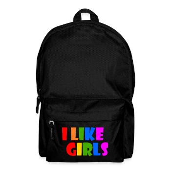 I like girls - Rucksack - Schwarz - Vorne
