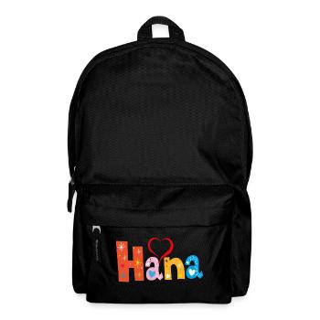 Nom Hana personnalisé - Sac à dos - noir - Devant