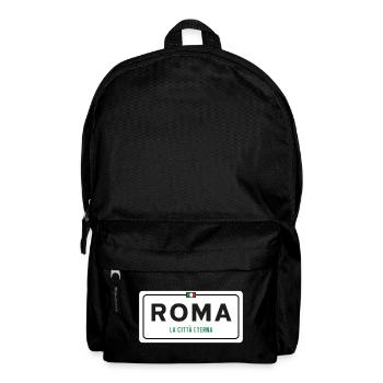 Rom Ortsschild - Rucksack - Schwarz - Vorne
