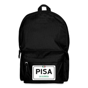 Ortsschild von Pisa - Rucksack - Schwarz - Vorne