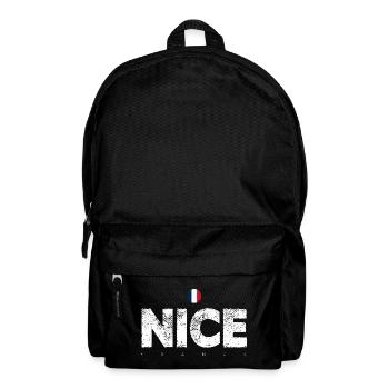 Nice France Distressed Letters - Backpack - black - Front