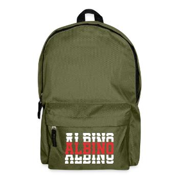 t-shirt albinos t-shirt idée cadeau texte empilé - Sac à dos - vert olive - Devant