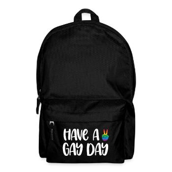LGBT Pride Month - Have a Gay Day - Rucksack - Schwarz - Vorne