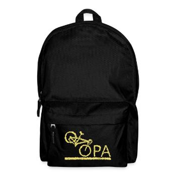bester Opa Fahrrad Mountainbike Radeln Kritzeln - Rucksack - Schwarz - Vorne