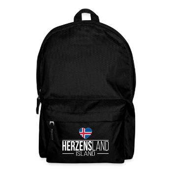Herzensland Island Skandinavien Urlaub Reise - Rucksack - Schwarz - Vorne