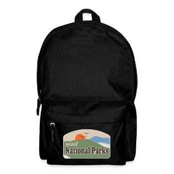 National Parks – Nature Adventure Retro Badge - Backpack - black - Front