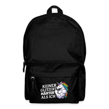 Härter als ich – Einhorn Kraftdesign - Rucksack - Schwarz - Vorne