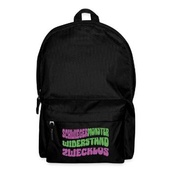 Schwiegermonster Widerstand zwecklos - Rucksack - Schwarz - Vorne