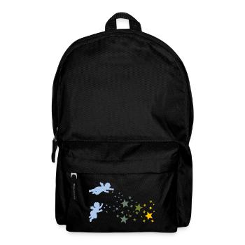 Weihnachtssterne und Engel Sterne streuen Gelb Rot - Rucksack - Schwarz - Vorne