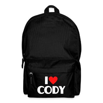 I love Cody Red Heart Romantic Name Fan - Backpack - black - Front