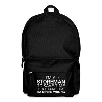 Storeman ne se trompe jamais - Sac à dos - noir - Devant