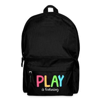 Playing is learning, preschool, preschool, kindergarten - Backpack - black - Front