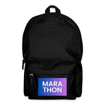 Marathon Gradient Shirt Design - Backpack - black - Front