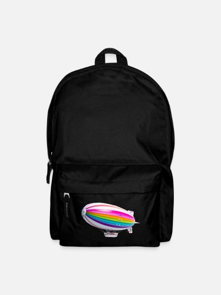 Regenbogen Zeppelin Druck - Rucksack - Schwarz