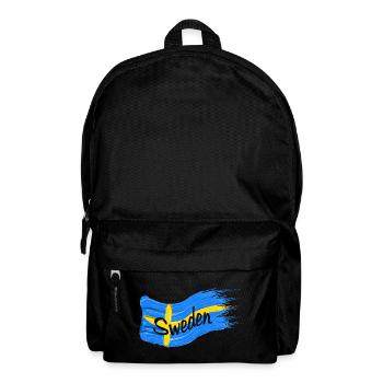Schwedische Fahne - Rucksack - Schwarz - Vorne