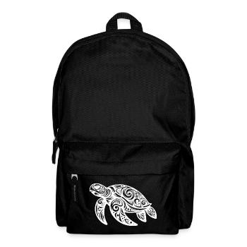 Tribal Magie – Schildkröte aus Ornamenten - Rucksack - Schwarz - Vorne