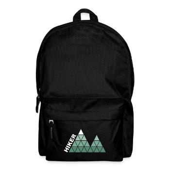 "Hiker" - Geometric Mountain Design - Backpack - black - Front